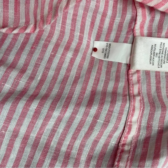 Chico’s 100% linen button down shirt ties on the waist size 1 (or regular M) - Picture 6 of 8